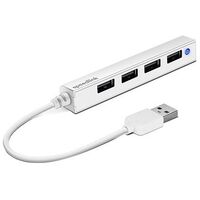 SPEEDLINK Snappy Slim USB Hub 4-Port Passive, Weiss (SL-140000-WE)