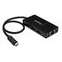 STARTECH.COM 3 Port USB 3.0 Hub with USB-C and Gigabit Ethernet, Black (HB30C3A1GE)