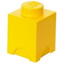 LEGO Storage Brick 1 Knob, Gelb