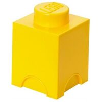LEGO Storage Brick 1 Knob, Gelb
