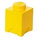 LEGO Storage Brick 1 Knob, Gelb
