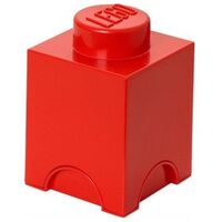 LEGO Storage Brick 1 Knob, Rot