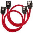 CORSAIR Premium SATA Kabel Rot, 300mm, 2er Pack (CC-8900250)