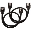 CORSAIR Premium SATA Kabel Schwarz, 300mm, 2er Pack (CC-8900248)