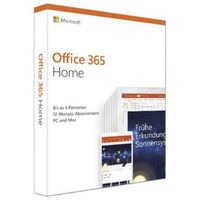 MICROSOFT Office 365 Home, 32/64 Bit, 6 User, 1 Year Subscription, Windows / Mac / Android / iOS, German (6GQ-01054)
