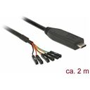 DELOCK Converter USB Type-C to LVTTL pin header 2.0m (63946)