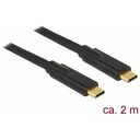 DELOCK USB 3.1 Type-C zu Type-C 2m Schwarz (85527)
