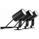 PHILIPS Hue White & Color Ambiance - Lily Outdoor Garden Light 3x 1-Spot, Basic Set, Black (17414/30/P7)