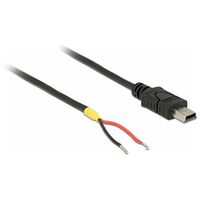 DELOCK Cable USB 2.0 Mini-B to 2x open wires power 10cm for Raspberry Pi (85251)