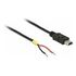 DELOCK Cable USB 2.0 Mini-B to 2x open wires power 10 cm for Raspberry Pi (85251)