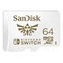 SANDISK microSDXC for Nintendo Switch, Zelda Edition, 64GB, White (SDSQXAT-064G-GNCZN)