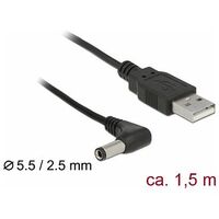 DELOCK USB Power Cable to DC 5.5 x 2.5 mm male 90° 1.5 m (85588)