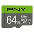 PNY Elite microSDXC 64GB, UHS-I U1, Class 10 (P-SDUX64U185GW-GE)