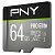 PNY Pro Elite R100/W90 microSDXC, 64GB, UHS-I U3, A1, Class 10, V30 (P-SDU64GV31100PRO-GE)