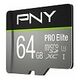 PNY Pro Elite R100/W90 microSDXC, 64GB, UHS-I U3, A1, Class 10, V30 (P-SDU64GV31100PRO-GE)