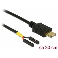 DELOCK USB Type-C to 2x pin header female separate power 30cm (85396)