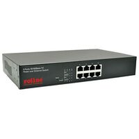 ROLINE PoE Fast Ethernet Switch, 8 Port (21.13.1191)