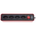 BRENNENSTUHL Ecolor Power Strip, Red / Black (1153242070)