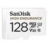 SANDISK High Endurance microSDXC, UHS-I U3, V30, Class 10, 128GB (SDSQQNR-128G-GN6IA)