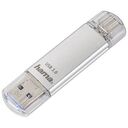 HAMA FlashPen "C-Laeta", 128GB, Type-C USB 3.1 / USB 3.0, Silver (181073)
