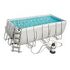 BESTWAY Power Steel Square Pool Set 412 x 201 x 122 cm (56457)