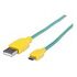 MANHATTAN Braided Hi-Speed USB Micro-B Device Cable yellow 1.8m (352703)