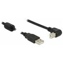 DELOCK Kabel USB 2.0 Typ-A auf USB 2.0 Typ-B gewinkelt 0.5 m schwarz (84809)