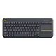 LOGITECH Wireless Touch Keyboard K400 Plus, Black, German layout (920-007127)