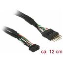 DELOCK Kabel USB 2.0 Pfostenbuchse 2mm 10 Pin > USB 2.0 Pfostenstecker 2.54mm 10 Pin 12cm (41977)