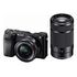 SONY Alpha 6100 Kit, E 16-50mm OSS PZ + E 55-210 mm OSS, Black (ILCE6100YB)