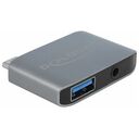 DELOCK Audio Adapter USB Type-C - Stereo Jack 3.5mm + USB 3.0 Type A (63965)