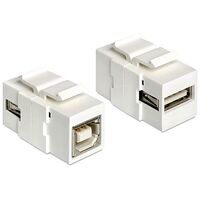 DELOCK Keystone Modul USB 2.0 A Buchse > USB 2.0 B Buchse weiss (86320)