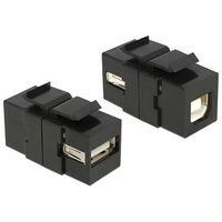 DELOCK Keystone Modul USB 2.0 A Buchse > USB 2.0 B Buchse schwarz (86370)