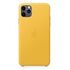 APPLE iPhone 11 Pro Max Leder Case, Sonnengelb (MX0A2ZM/A)