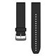 GARMIN QuickFit 22 Armband, Silikon, 22mm, Schwarz / Silber (010-12500-00)