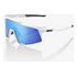 100% Speedcraft, Matte White HiPER Blue Multilayer Mirror Lens