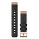 GARMIN QuickFit Band (20mm), Heathered Black Nylon with Rose Gold Hardware (010-12874-00)