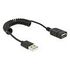 DELOCK Extension Cable USB 2.0-A coiled cable (83163)