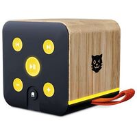 Lenco Tigerbox schwarz Bambus Edition 4 Wochen Premium-Zugang zu tigertones SD-Karten-Slot Bambus-Gehäuse inkl Bluetooth-Lautsprecher für Kinder 