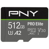 PNY Pro Elite microSDXC Memory Card, 512GB (P-SDUX512U3100PRO-GE)