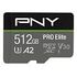 PNY Pro Elite microSDXC Memory Card, 512GB (P-SDUX512U3100PRO-GE)