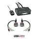 LINDY KVM switch 2 Port DVI-D single link, USB 2.0 & audio KVM switch compact (42341)