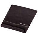 FELLOWES Health-V Fabrik Mousepad Wrist Support, Black (9181201)