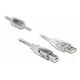 DELOCK Kabel USB 2.0 Typ-A auf USB 2.0 Typ-B 2m transparent (83894)