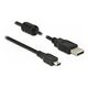 DELOCK Kabel USB 2.0 Typ-A zu USB 2.0 Mini-B 1m Schwarz (84912)