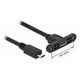 DELOCK Kabel USB 2.0 Micro-B Buchse zum Einbau auf USB 2.0 Micro-B 25cm (85245)