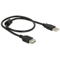 DELOCK Verlängerungskabel USB 2.0 Typ-A zu USB 2.0 Type-A 0.5m Schwarz (83401)