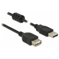 DELOCK Extension cablel USB 2.0 Typ-A to USB 2.0 Typ-A 1.5m black (84884)