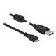 DELOCK Kabel USB 2.0 Typ-A zu USB 2.0 Micro-B 0.5m Schwarz (84900)