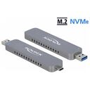 DELOCK External Enclosure for M.2 NVME PCIe SSD with USB Type-C and Type-A male (42616)